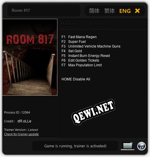 Room 817: ТРЕЙНЕР И ЧИТЫ (V1.0.3)