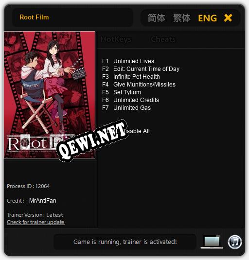 Root Film: Читы, Трейнер +7 [MrAntiFan]