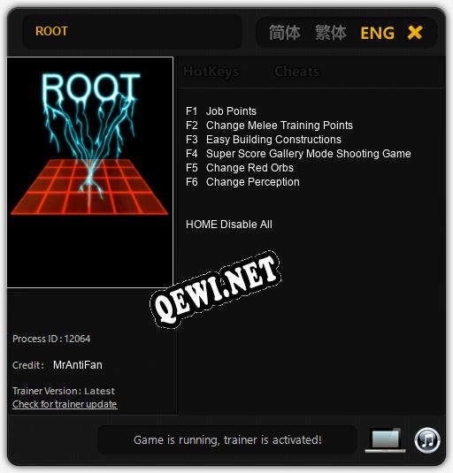 ROOT: ТРЕЙНЕР И ЧИТЫ (V1.0.54)