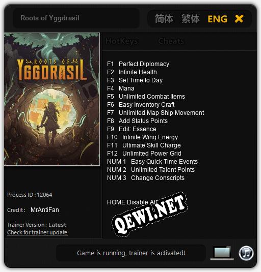 Трейнер для Roots of Yggdrasil [v1.0.3]