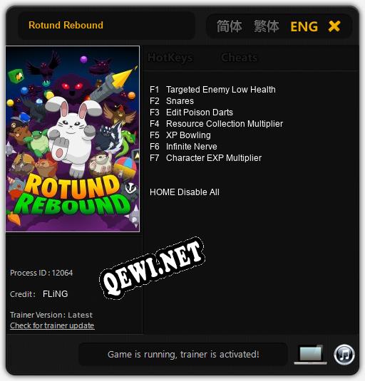 Трейнер для Rotund Rebound [v1.0.2]
