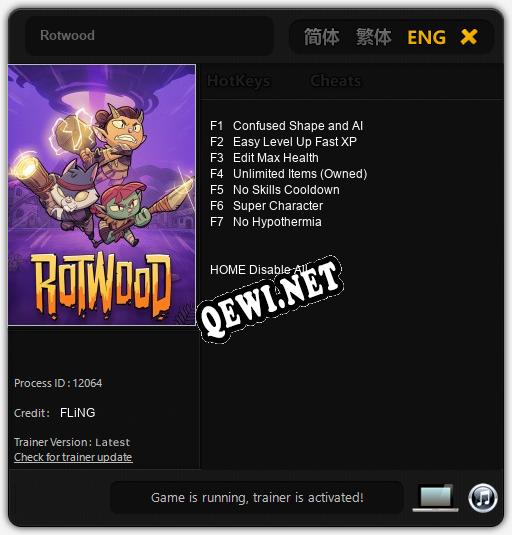 Трейнер для Rotwood [v1.0.8]