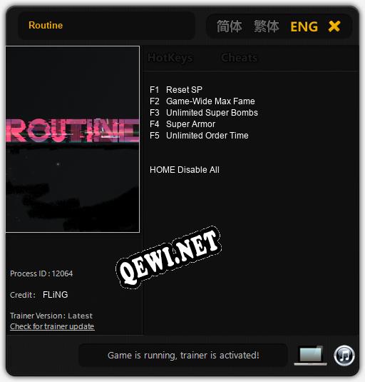 Трейнер для Routine [v1.0.8]