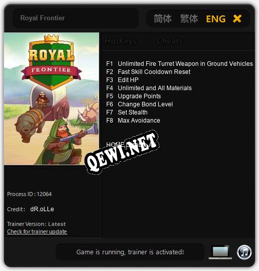 Royal Frontier: Читы, Трейнер +8 [dR.oLLe]