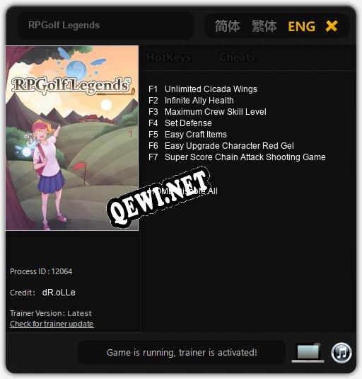 RPGolf Legends: Трейнер +7 [v1.8]