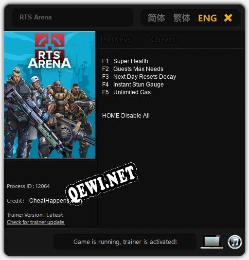Трейнер для RTS Arena [v1.0.5]