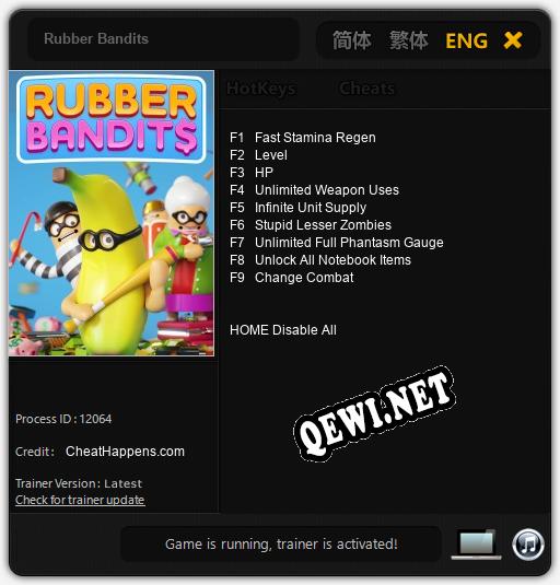 Rubber Bandits: Трейнер +9 [v1.9]