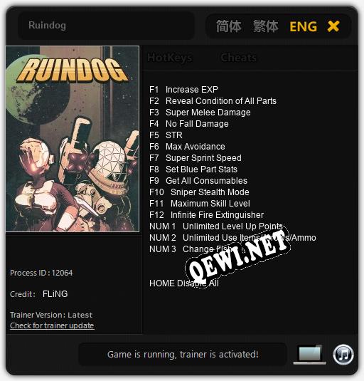 Трейнер для Ruindog [v1.0.9]