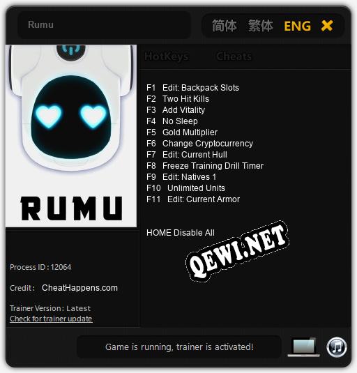 Rumu: Трейнер +11 [v1.2]