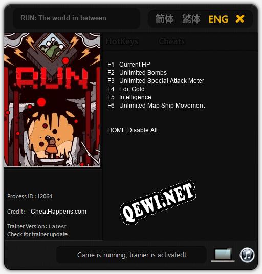 RUN: The world in-between: Читы, Трейнер +6 [CheatHappens.com]