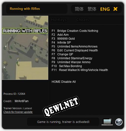 Трейнер для Running with Rifles [v1.0.2]
