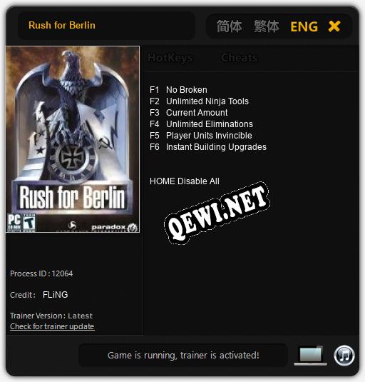 Rush for Berlin: Читы, Трейнер +6 [FLiNG]