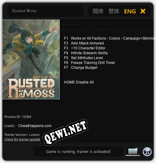 Rusted Moss: ТРЕЙНЕР И ЧИТЫ (V1.0.70)