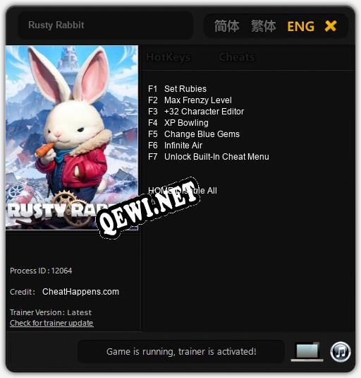 Rusty Rabbit: Читы, Трейнер +7 [CheatHappens.com]
