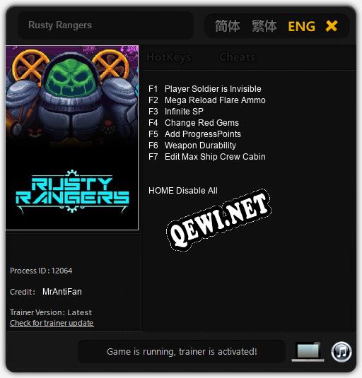 Rusty Rangers: Читы, Трейнер +7 [MrAntiFan]