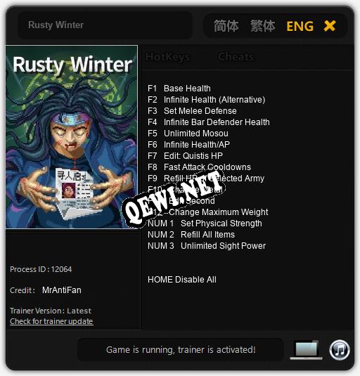 Трейнер для Rusty Winter [v1.0.7]