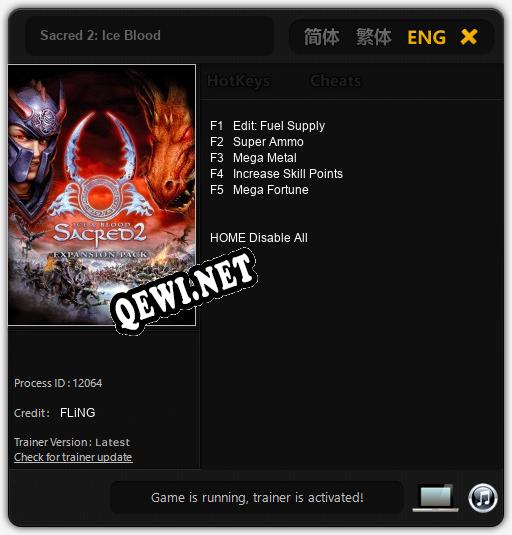 Sacred 2: Ice Blood: Трейнер +5 [v1.4]