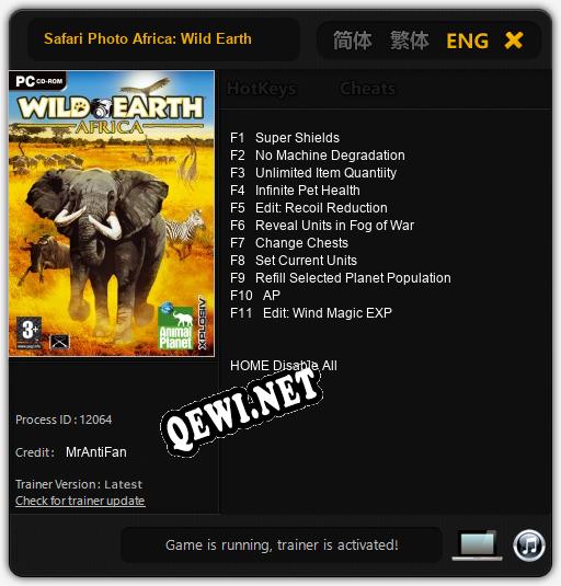Safari Photo Africa: Wild Earth: ТРЕЙНЕР И ЧИТЫ (V1.0.81)
