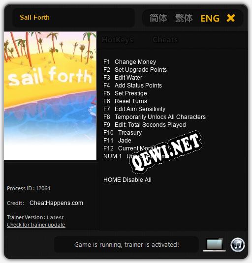 Sail Forth: Трейнер +13 [v1.9]