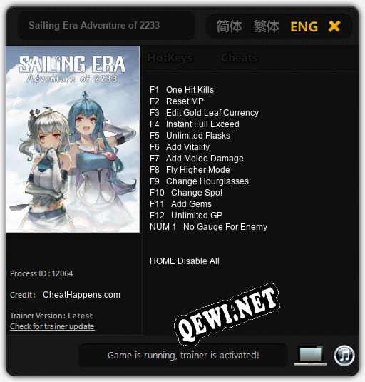 Sailing Era Adventure of 2233: Читы, Трейнер +13 [CheatHappens.com]