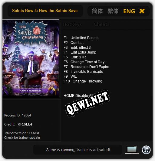 Трейнер для Saints Row 4: How the Saints Save Christmas [v1.0.1]