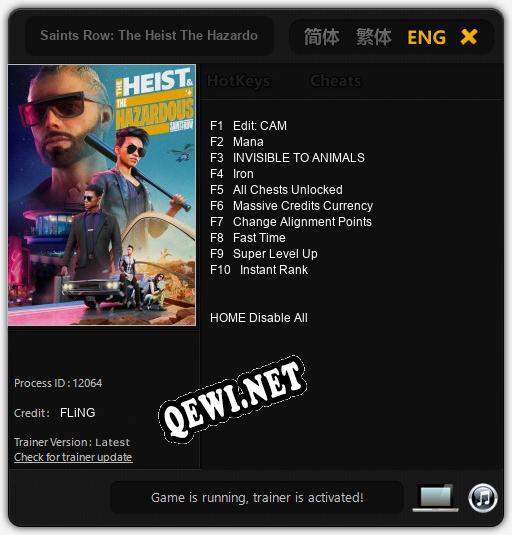 Saints Row: The Heist The Hazardous: Трейнер +10 [v1.4]