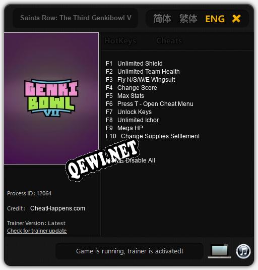 Saints Row: The Third Genkibowl VII: Трейнер +10 [v1.5]