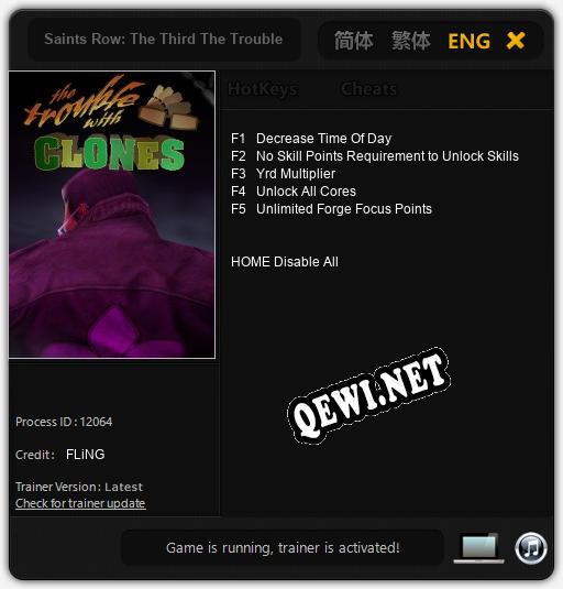 Saints Row: The Third The Trouble with Clones: Трейнер +5 [v1.4]