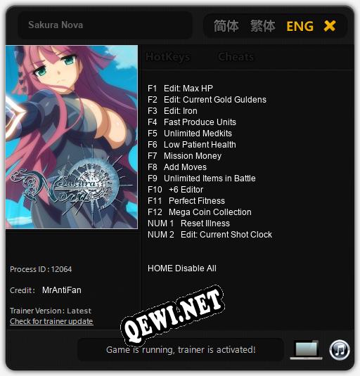 Sakura Nova: ТРЕЙНЕР И ЧИТЫ (V1.0.34)