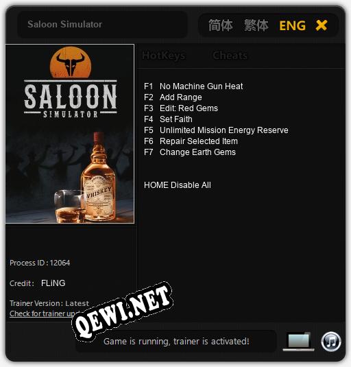 Трейнер для Saloon Simulator [v1.0.6]