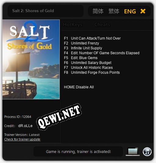 Трейнер для Salt 2: Shores of Gold [v1.0.7]