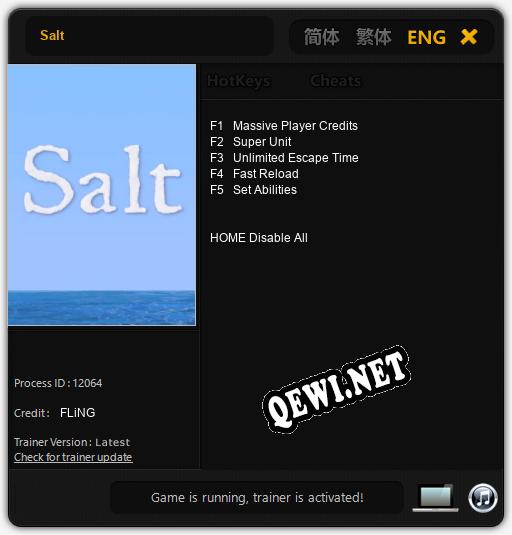 Salt: Читы, Трейнер +5 [FLiNG]