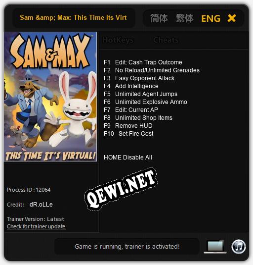 Sam & Max: This Time Its Virtual: Читы, Трейнер +10 [dR.oLLe]