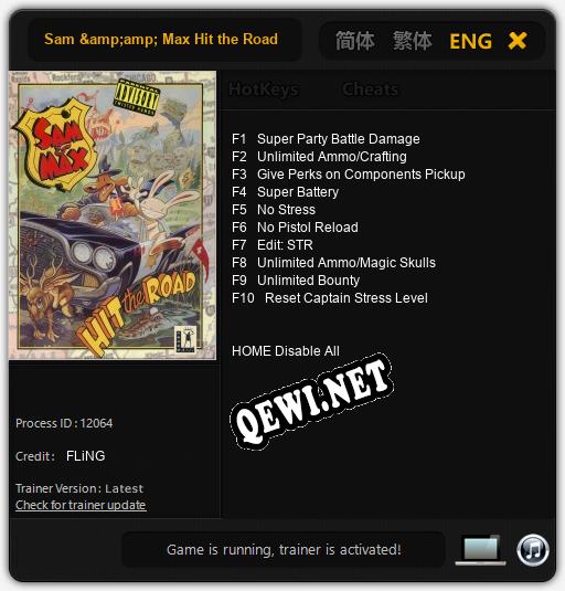 Sam &amp; Max Hit the Road: Читы, Трейнер +10 [FLiNG]