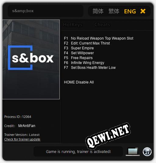 Трейнер для s&box [v1.0.4]