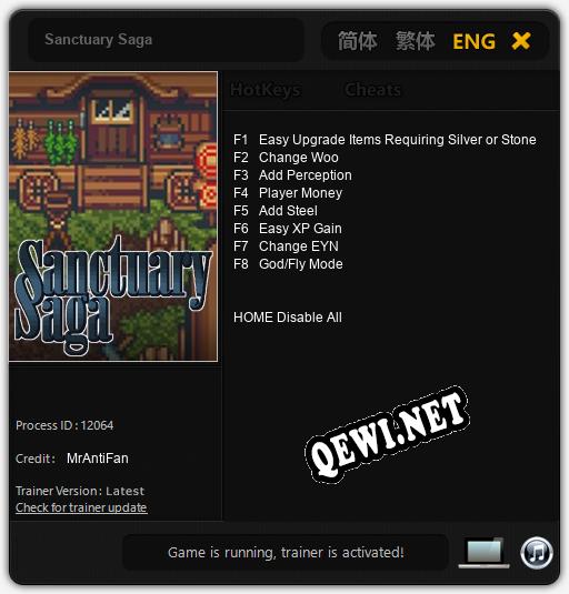 Sanctuary Saga: ТРЕЙНЕР И ЧИТЫ (V1.0.63)