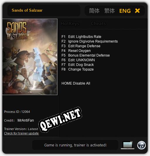 Sands of Salzaar: Трейнер +8 [v1.3]