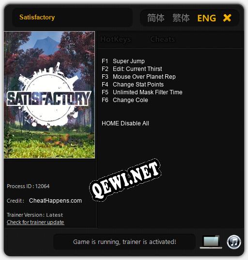 Satisfactory: Читы, Трейнер +6 [CheatHappens.com]