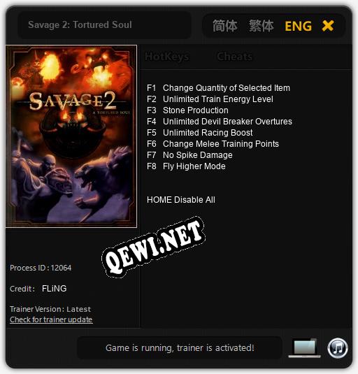 Savage 2: Tortured Soul: Читы, Трейнер +8 [FLiNG]