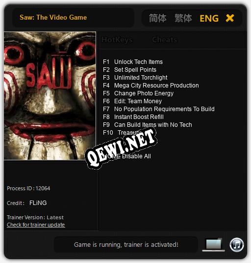 Saw: The Video Game: Читы, Трейнер +5 [CheatHappens.com]