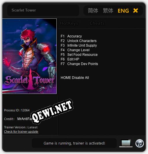 Трейнер для Scarlet Tower [v1.0.2]