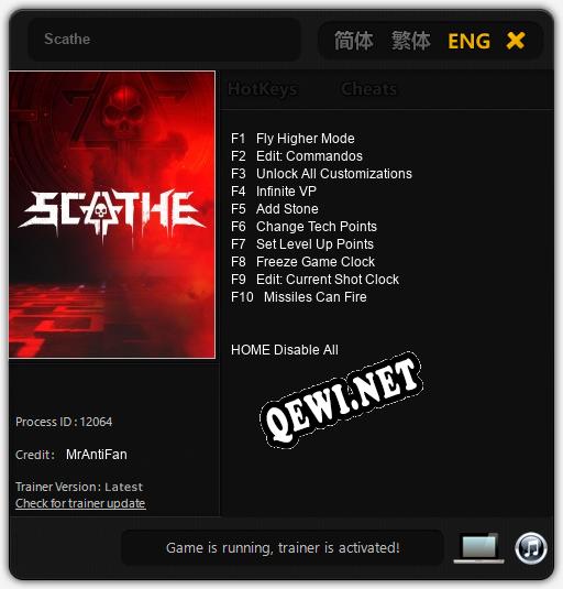 Scathe: Трейнер +10 [v1.7]