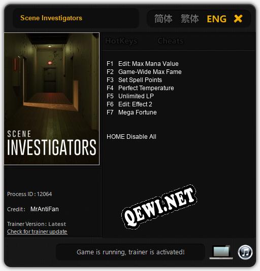 Scene Investigators: Читы, Трейнер +7 [MrAntiFan]