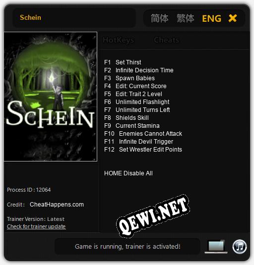 Schein: Трейнер +12 [v1.2]