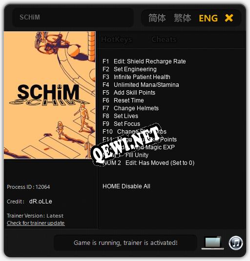 Трейнер для SCHiM [v1.0.8]
