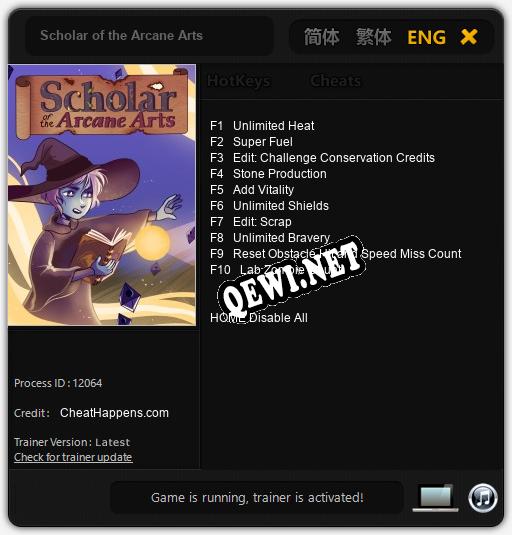 Scholar of the Arcane Arts: ТРЕЙНЕР И ЧИТЫ (V1.0.1)