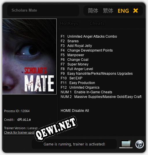Scholars Mate: ТРЕЙНЕР И ЧИТЫ (V1.0.70)