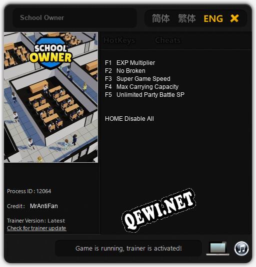 School Owner: Трейнер +5 [v1.2]