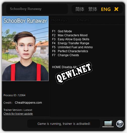 Schoolboy Runaway: ТРЕЙНЕР И ЧИТЫ (V1.0.19)