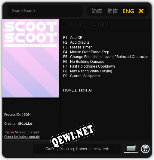 Трейнер для Scoot Scoot [v1.0.1]
